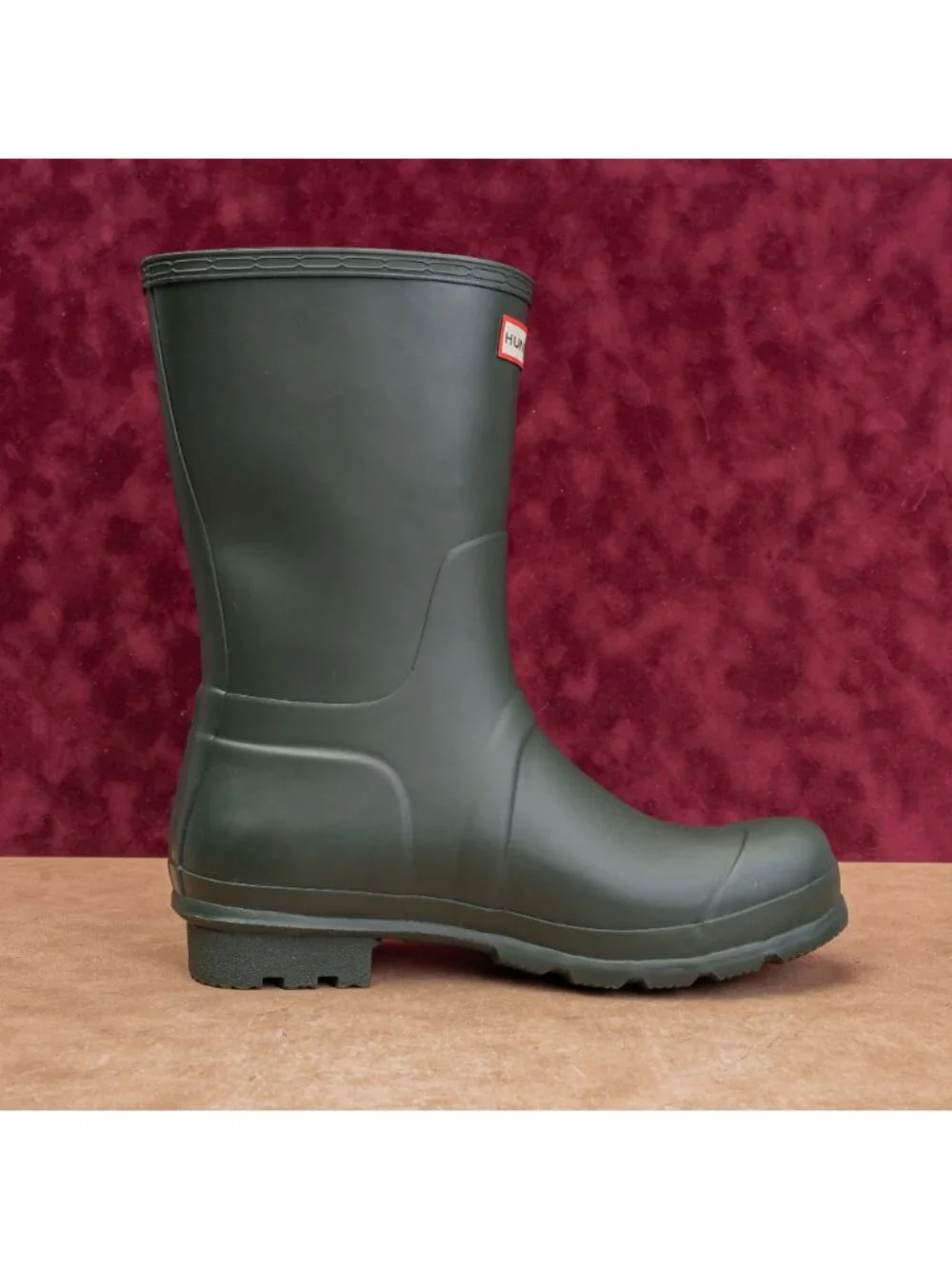 Hunter Men Original Short Green Farm Wellies Rubber Rain Boots 11US EUR44